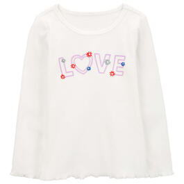 Toddler Girl Carters&#40;R&#41; Love Embroidered Long Sleeve Top