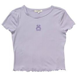 Girls &#40;7-16&#41; No Comment Short Sleeve Embroidered Teddy Bear Tee