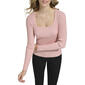 Womens Calvin Klein Long Sleeve Square Neck Ribbed Sweater - image 1
