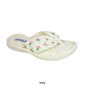 Womens Ellen Tracy Embroidered Floral Thong Slippers - image 4