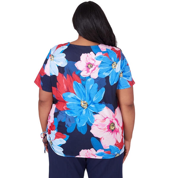 Plus Size Alfred Dunner All American Dramatic Flower Tee