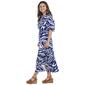Womens Absolutely Famous Flutter Sleeve Floral Maxi Dress - image 4