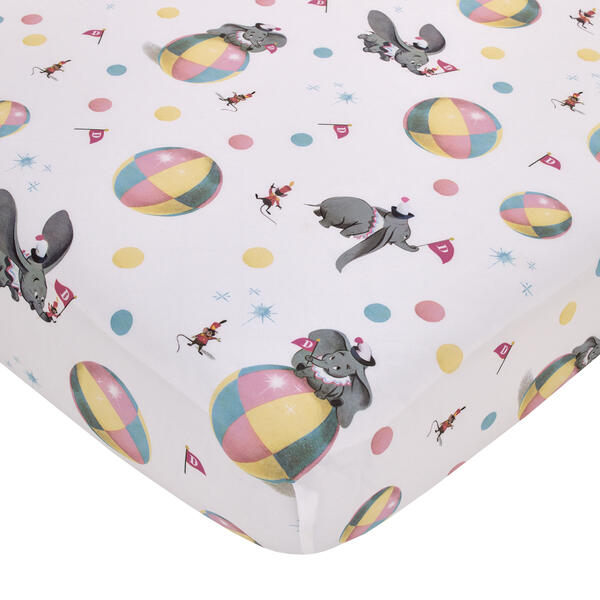 Disney Baby Vintage Dumbo Fitted Crib Sheet - image 