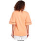 Womens Ruby Rd. Spring Breeze Knit Interlock Solid Top - image 2