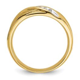Mens Gentlemens Classics&#8482; 14kt. Gold Satin 1/10ctw Diamond Ring