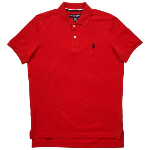 Mens U.S. Polo Assn.&#40;R&#41; Solid Slim Fit Pique Polo - image 