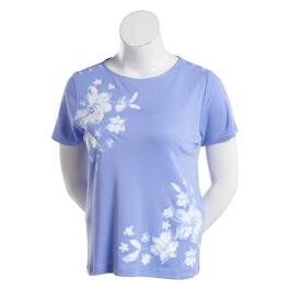 Womens Hasting & Smith Short Sleeve Watercolor Floral Tee