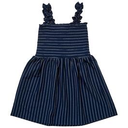 Girls &#40;7-16&#41; Rare Editions Stripe Smocked Knit Dress