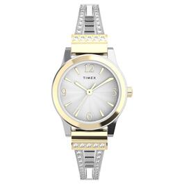 Womens Timex&#40;R&#41; Main Street Two-Tone Crystal Watch - TW2W18800JT