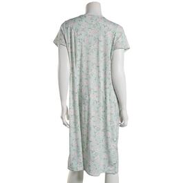 Womens Laura Ashley&#174; Short Sleeve Floral Garden Nightshirt