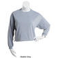 Juniors No Comment Box Fit Bungee Hem Fleece Lined Sweatshirt - image 5