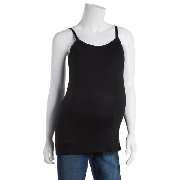 Womens Due Time Nursing Cami Built-in Bra Maternity Top - image 