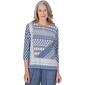 Womens Alfred Dunner Knit Geometric Top - image 1