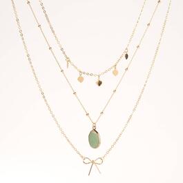Ashley 3pc. Gold-Tone Charm Necklace Set