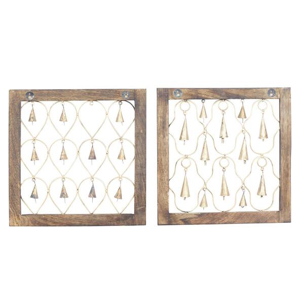 9th & Pike&#174; Gold Hanging Bells Wall Decor - Set of 2