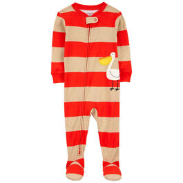 Baby Boy Carter''s&#40;R&#41; Striped Pelican Footed Pajamas