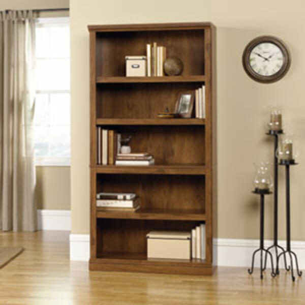 Sauder 5 Shelf Bookcase - Oiled Oak - image 