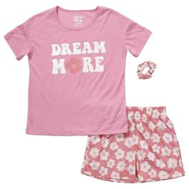 Girls &#40;7-16&#41; Sleep On It&#40;R&#41; Dream More Floral Pajama Set w/ Scrunch