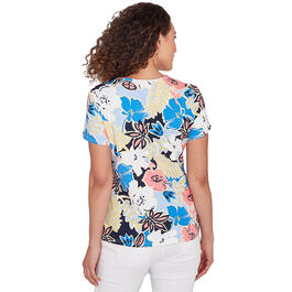 Womens Hearts of Palm Printed Essentials Spring Garden Tee