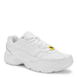 Mens Fila Memory Workshift  Wide Sneakers-White