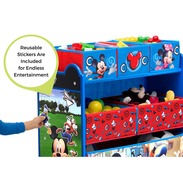 Delta Children Disney Mickey Mouse Six Bin Toy Storage Organizer