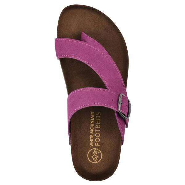 Womens Cliffs by White Mountain Carly Leather Thong Sandal