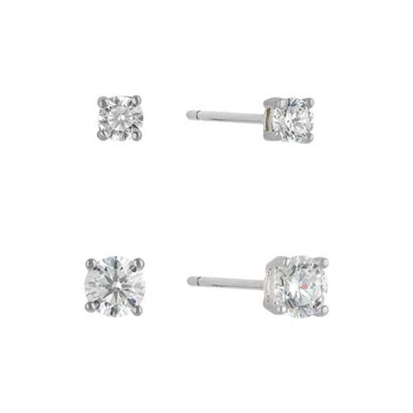 Sunstone 2pc. Sterling Silver Round Stud Earring Set - image 