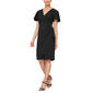Womens SLNY Flutter Sleeve Surplice Side Embellished A-Line Dress - image 1