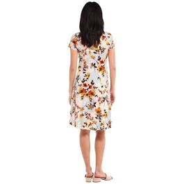 Womens Sami & Jo Short Sleeve Floral Lace Fit & Flare Dress