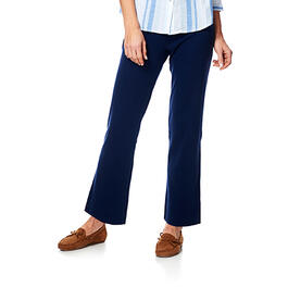 Womens Hasting & Smith Solid Straight Leg Flat Front Casual Pants
