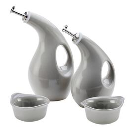 Rachael Ray 4pc. Ceramics EVOO/Ramekin Dipper Set - Grey