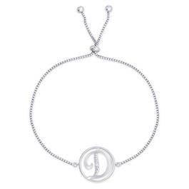 Accents by Gianni Argento Diamond Plated Initial D Adj. Bracelet