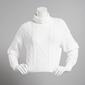 Juniors No Comment Drop Shoulder Cable Knit Turtleneck Sweater - image 1