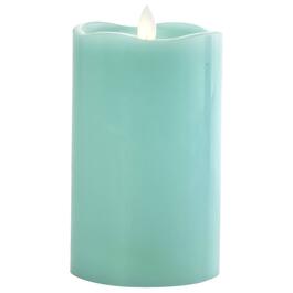 Mirage Flamless Pillar Candle - Turquoise