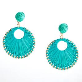 Ashley Cooper&#40;tm&#41; Turquoise Raffia-Wrapped Earrings
