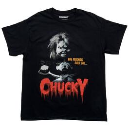 Young Mens My Friends Call Me Chucky Graphic Tee