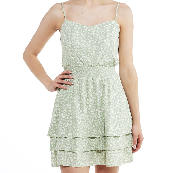 Juniors Emerald Sundae Flora Jersey A-Line Dress