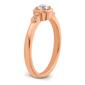 Pure Fire 14kt. Rose Gold Rope Edge Diamond Engagement Ring - image 3