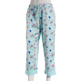 Plus Size MUK LUKS&#40;R&#41; Wide Leg Floating Hearts Pajama Capris