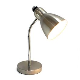 Simple Designs Semi-Flexible Brushed Nickel Desk Lamp