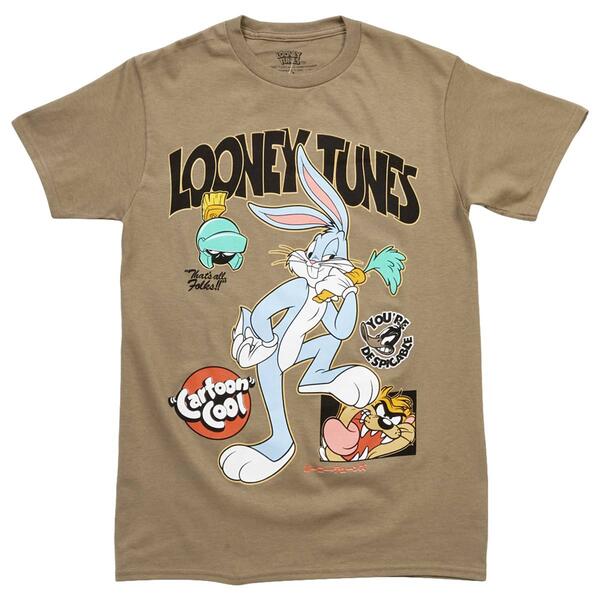 Young Mens Short Sleeve Looney Tunes Character Graphic Tee - image 