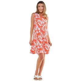 Plus Size Harlow & Rose Sleeveless Leaf Shift Dress