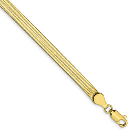 Unisex Gold Classics&#8482;10kt. 4.0mm Silky Herringbone Chain Bracelet