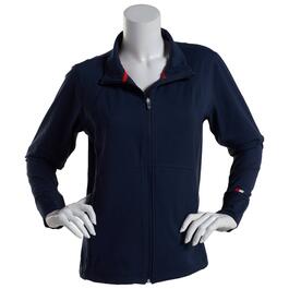 Womens Tommy Hilfiger Sport Peached Interlock Collar Jacket