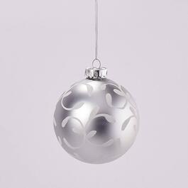 White Swirl Ball Ornament