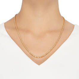 Gold Classics&#8482; Yellow Gold Glitter Chain Necklace
