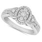 Loveblooms&#8482; 1/2ctw. Diamond Sterling Silver Oval Statement Ring - image 2
