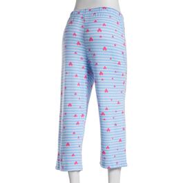 Womens Jaclyn Heart Stripe Capris Pajama Pants