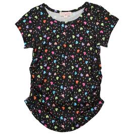 Girls &#40;7-16&#41; Poof Girl Hearts Ruched Side Tee