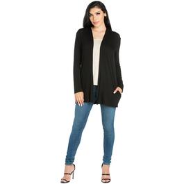 Womens 24/7 Comfort Apparel Open Front Hooded Cardigan